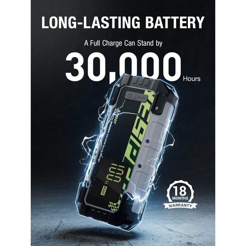 YESPER Battery Jump Starter 3000A Peak Portable Car Booster 100W