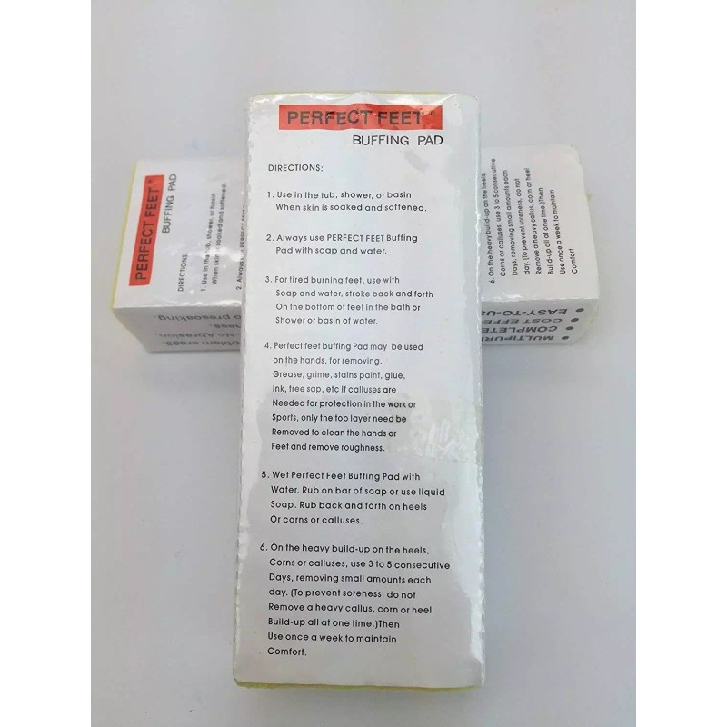 Beauticom 3pcs Small Feet Pumice Buffing Pad Scrub Bar Removing