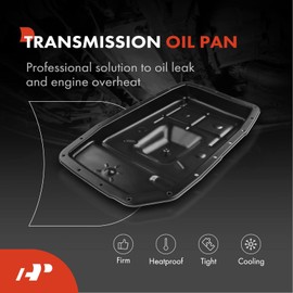 A-Premium Transmission Oil Pan with Drain Plug & Gasket Compatible with 6R80 6R80E Transmisson & Ford Mustang Expedition F-150 F-250/350 Super Duty