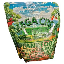 Mega Crop 2 Part B 15.5-0-0 Hydroponic Soil Fertilizer for Plants Calcium Nitrate