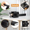 Probrico Heavy Duty Flat Black Square Privacy Interior Door Levers