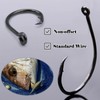 9KM DWLIFE Circle Hooks Inline,Fishing Hooks Barbed 25Pcs Black Closed