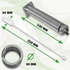 Repair kit hinges in black and spring for mounting on