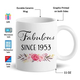 1953 72 cumpleaños para mujeres y hombres, regalo de cumpleaños de 72 años, divertido regalo de 72 años, ideas de regalos de 72 cumpleaños – 1953 fabulosas tazas de café para mamá, esposa, hermana