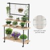 Unbranded Heavy Duty Plant Stand with Wheels Display Shelf Decor