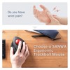 SANWA Wired Ergonomic Trackball Mouse, Optical Rollerball Mice, Programmable Silent