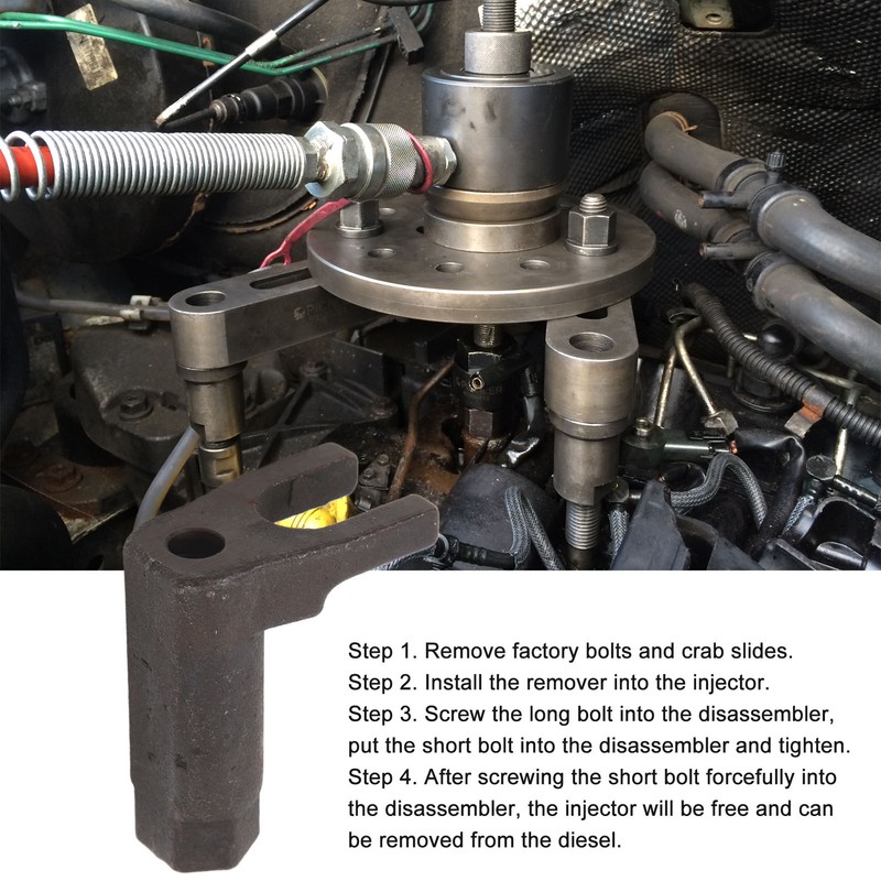 Fuel Injector Removal Tool Carbon Steel Engine Injector Puller Replacement