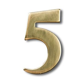 Self-Adhesive 2" Inch Imperial Brass Mailbox Number #5
