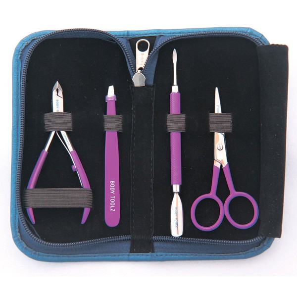 Body Toolz Neon Manicure Kit, Purple, 6 Oz