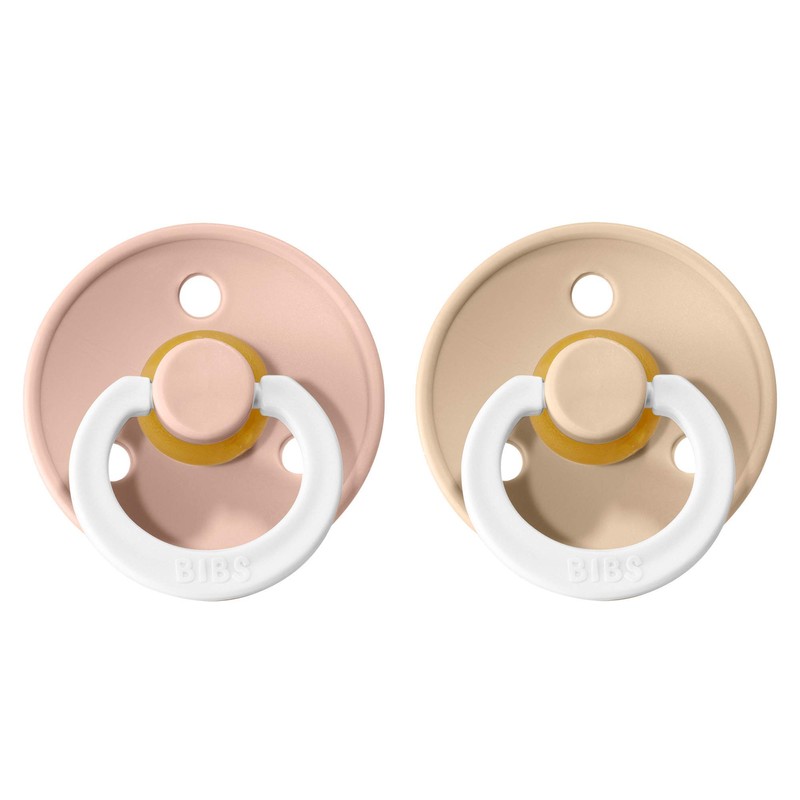 Bibs Colour Dummies, Pack of 2, Natural Rubber Danish Dummies