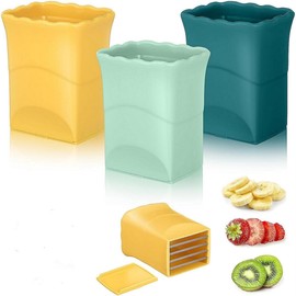 HENWUBEI 3 PCS Strawberry Slicer Cup, Fruit Cup Slicer, Egg Banana Slicer Quickly Making Fruit Vegetable Salad Strawberry Cutter Mini Kitchen Gadget