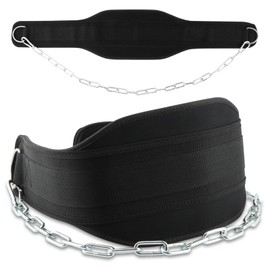 Dip Belt With Chain,Weightlifting Belt or Pull-Ups, Powerlifting, Squats, and Bodybuilding,550lbs - 650lbs Weight Capacity
