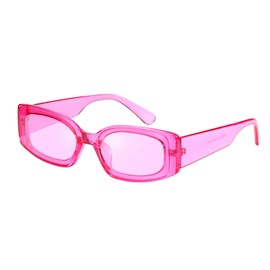 FEISEDY Retro Rectangle Sunglasses Women Men Vintage 90s Small Glasses Thick Narrow Fashion Y2K Plastic Glasses B2462