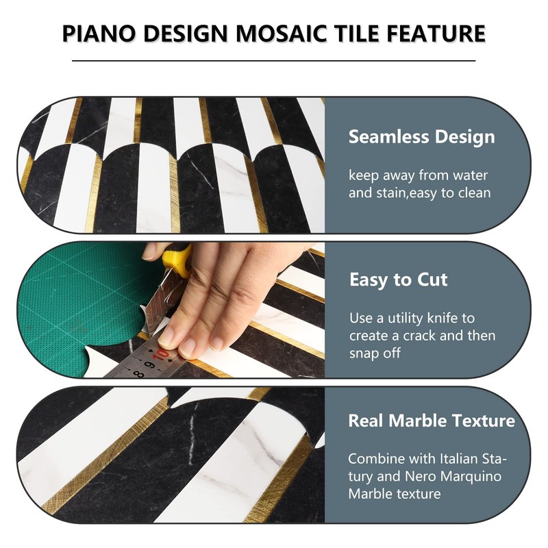 Vamos Tile Peel and Stick Backsplash Seamless Tile,Stick on Backsplash