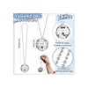 25 Pcs Collar Bola para Disco Espejo Esfera Plata para