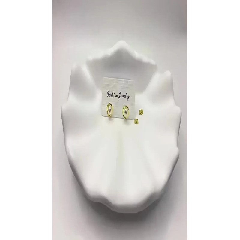 Aretes Mujer De Perlas Oro De 14k Pendientes Joyeria Regalo