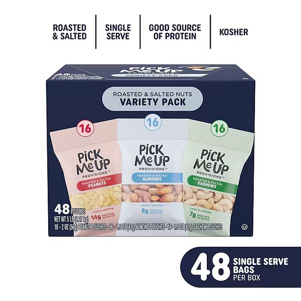 Pick Me Up Provisions Roasted & Salted Almonds Cashews Peanuts