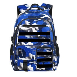 Lmwzh Boys for school backpack teenager school bag boys for school bag reflective backpack waterproof school bag, blue
