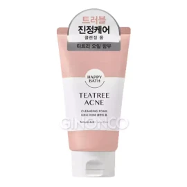 Happybath 해피바스 티트리 아크네 클렌징폼 150g x1 트러블 지성 피지 모공 Happy Bath Tea Tree Acne Cleansing Foam 150g x1 For Troubled Oily Skin Pores