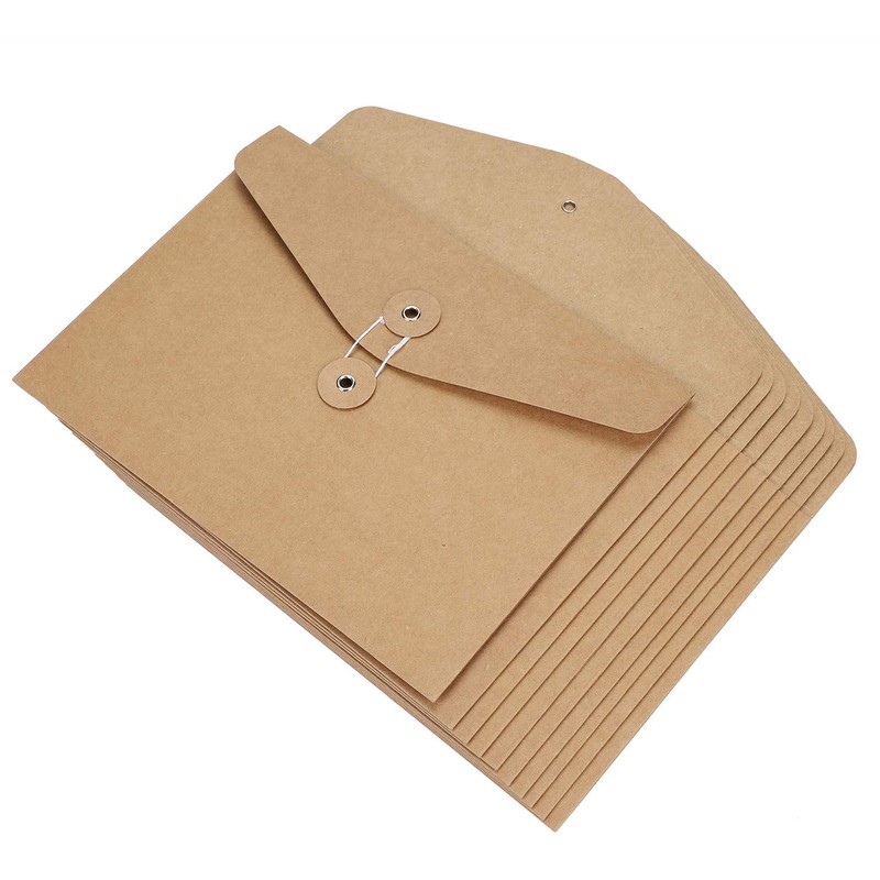 10pack A5 Kraft Paper File Folders Wallet Folders Envelope Portfolio