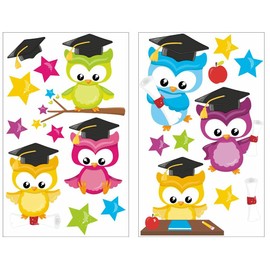 20 Piece School Owls Wall Sticker Set for Children's Bedroom Baby Room