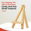 Small Mini Wooden Display Easel - Natural Wood Card Canvas