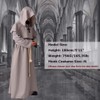 BLESSUME Monk Costume Medieval Robe Priest Hooded Renaissance Friar Cowl