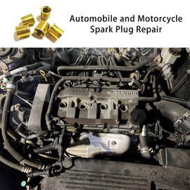 Flylin - Herramientas de reparación de roscas de bujía, herramientas de reparación de motores pequeños M12x1.25 insertos M14x1.25 llave reroscado de 14 mm para reparación de motores automotrices