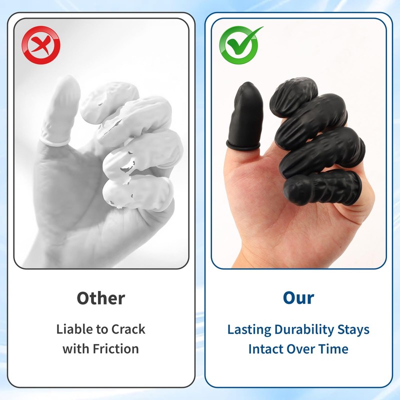100 Pcs Disposable Silicone Finger Cots & Protectors – Non-Allergenic