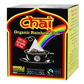 Chai Tea Organic Rainbow Chai Tea Bags, 20 Count.