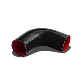 Auto Dynasty Auto Dynasty 2.5 inches 90 Degree Elbow Turbo/Intercooler/Intake Piping Coupler Silicone Hose (Black & Red)