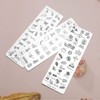 13 Pieces Nail Art Punch Plates with Scraper Leaves Flowers