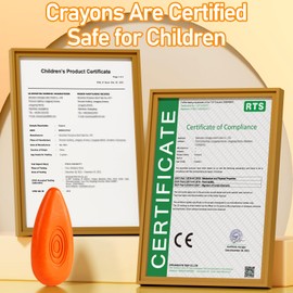 Four Candies Toddler Crayons 24 Count, Non Toxic Washable Crayons for Toddlers 1-3, Unbreakable Easy-Grip Water-Drop Shape for Little Hands, Toddler Coloring Art Gift