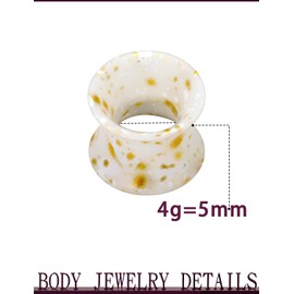 Jenxnjsjo Size 4g 4 Gauge 5mm Double Zero Ear Gauges Gages Silicone Plastic Rubber Earrings Tunnels and Plugs for Ears Retainer Women Men Gauging Stretching Starter Kit Set