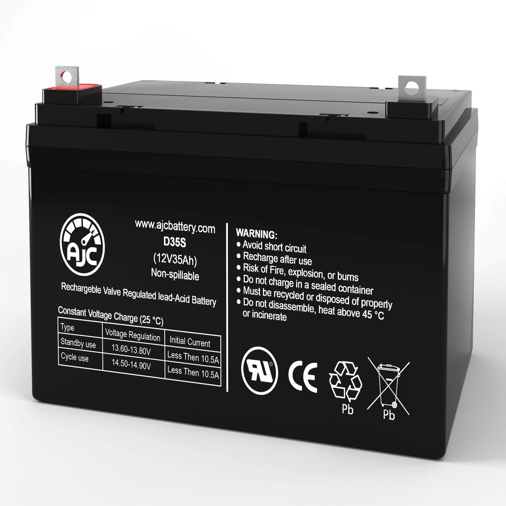 Pride Jazzy Select Elite 12V 35Ah Wheelchair Battery - This is an AJC Brand Replacement