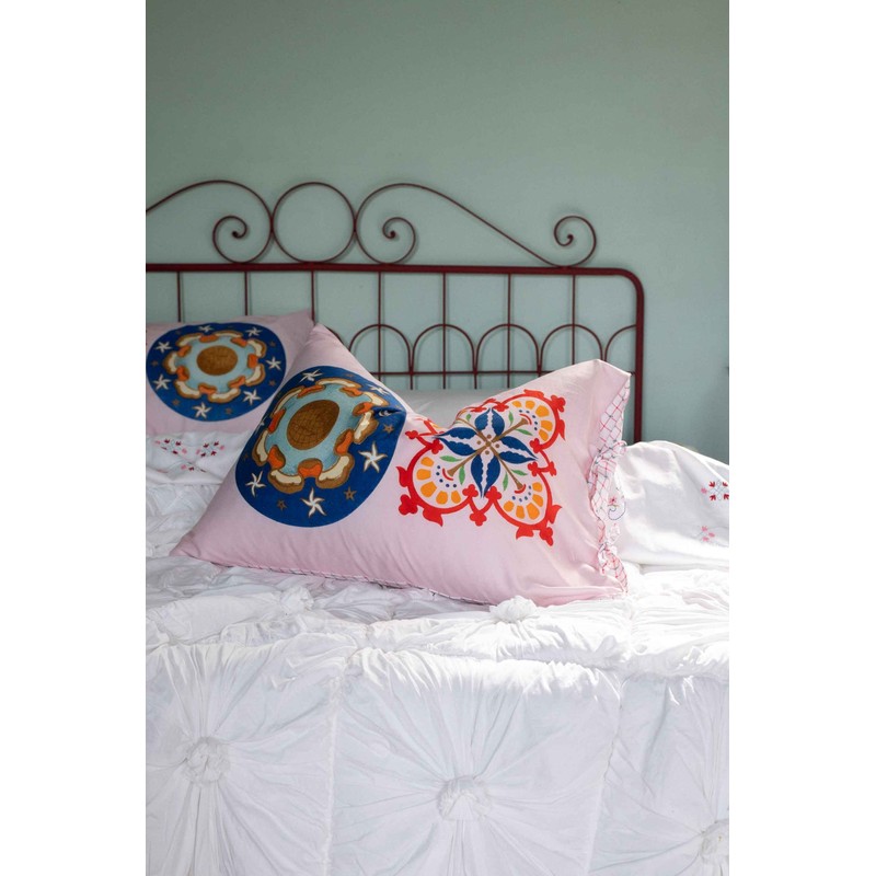 Lazybones Organic Cotton Pillowcase Set - Astral