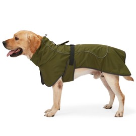 HEYWEAN Dog Jacket Waterproof Dog Coat Reflective Jacket for Cold Weather with Soft Fleece Lining Warm Coat for Dog Indoor & Outdoor Camping Hiking