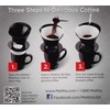 Melitta Coffee Maker, Single Cup Pour-Over Brewer, Black (Pack of