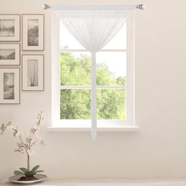 MIULEE String Curtain Mosquito Net Door Curtain for Balconies Room Divider Decorative String Curtain 90 cm x 200 cm White