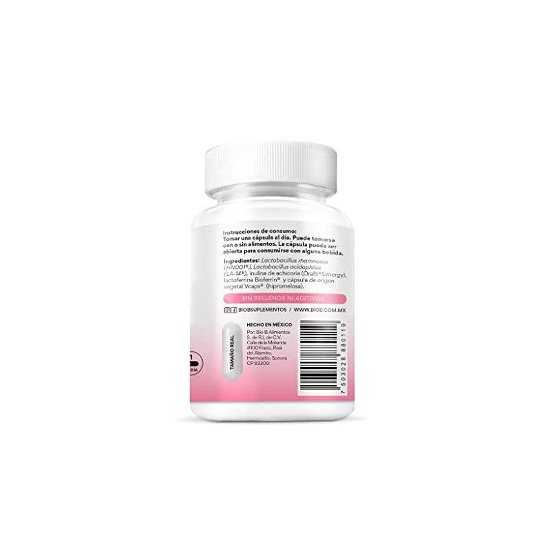 BIO B Probióticos Women con 15 billones UFC Hierro BioFerrin