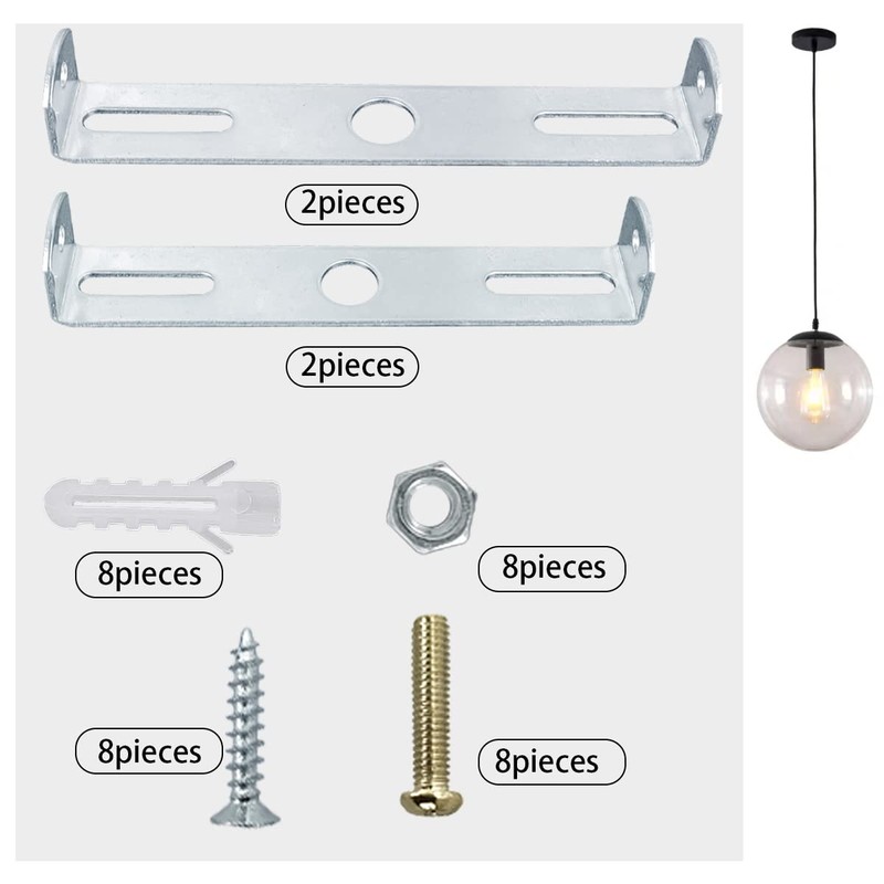 DVECUE 4Pieces Light Fixture Mounting Bracket for Ceiling Pendant Light