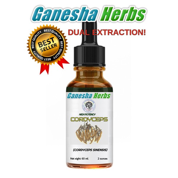 Ganesha Herbs CORDYCEPS SINENSIS MUSHROOM High Potency LIQUID TINCTURE 60ml.