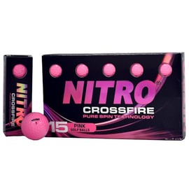 Nitro 2024 Crossfire Golf Balls 15-Pack [Glossy Pink]