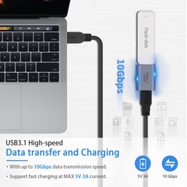 Duttek USB C to USB A 3.0 Relay Adapter, USB C Female to USB Female Adapter 3.1 Gen2, USB Type C to USB 3.0 Converter Adapter Double-Sided 10Gbps Support Data Sync and Charge for Laptop, iPhone 15 PC