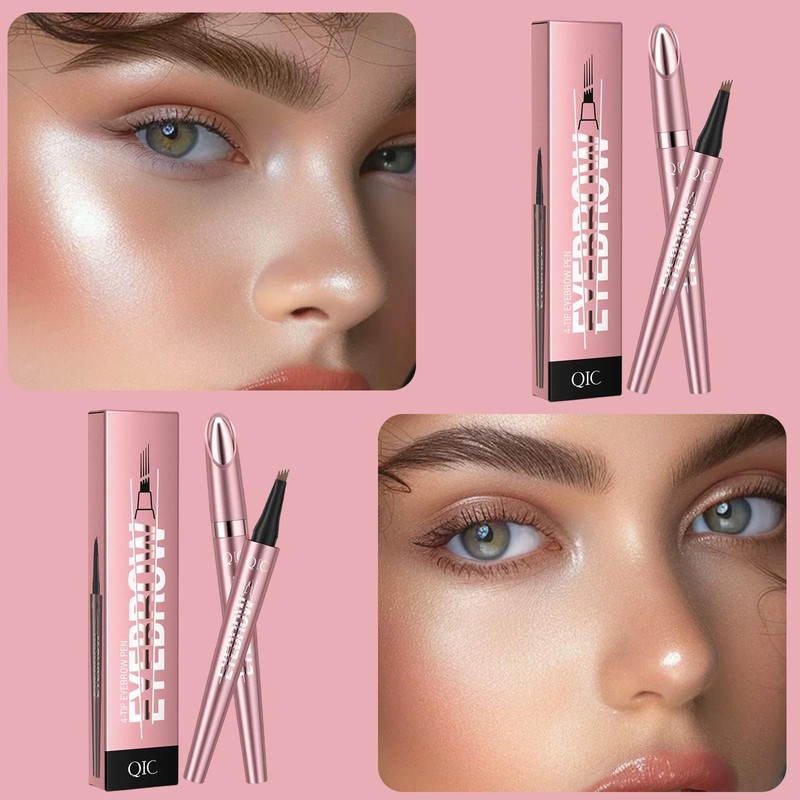 FunnAura 2PCS Magic Eyebrow Microblading Pen, 3D Waterproof 4 Tip