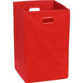 Simple Houseware Foldable Closet Laundry Hamper Basket, Red