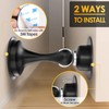 Black Magnetic Stainless Steel Door Stopper – Wall & Floor