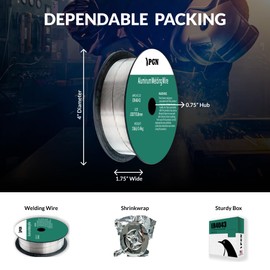 (2 Pack) PGN Aluminum MIG Welding Wire - ER4043 .030 Inch, 1 Pound Spool - Aluminum MIG Wire with Silicon for Puddle Fluidity and Enhanced Weld Durability - For All Position Gas Welding