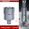 GRIXLEN 15/16" x 1-3/8" Annular Cutter with Weldon Shank,Carbide Tip