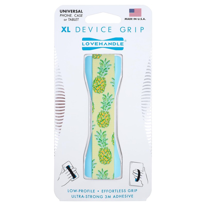 LOVEHANDLE Tablet/XL Grip for Most Tablets and Large Smartphones, Pineapple